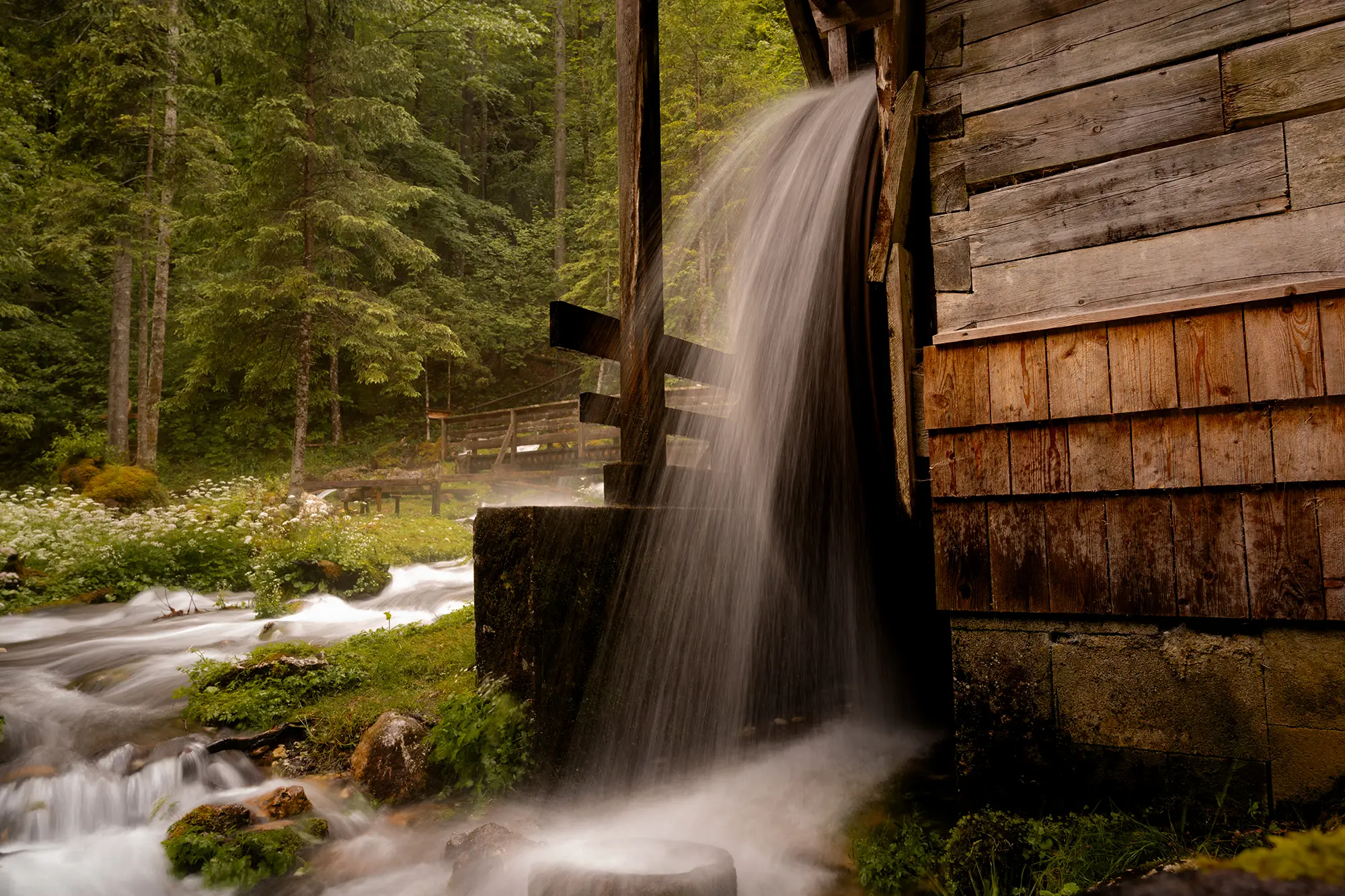 Nahaufnahme Mühle am Holzweg im Mendlingtal