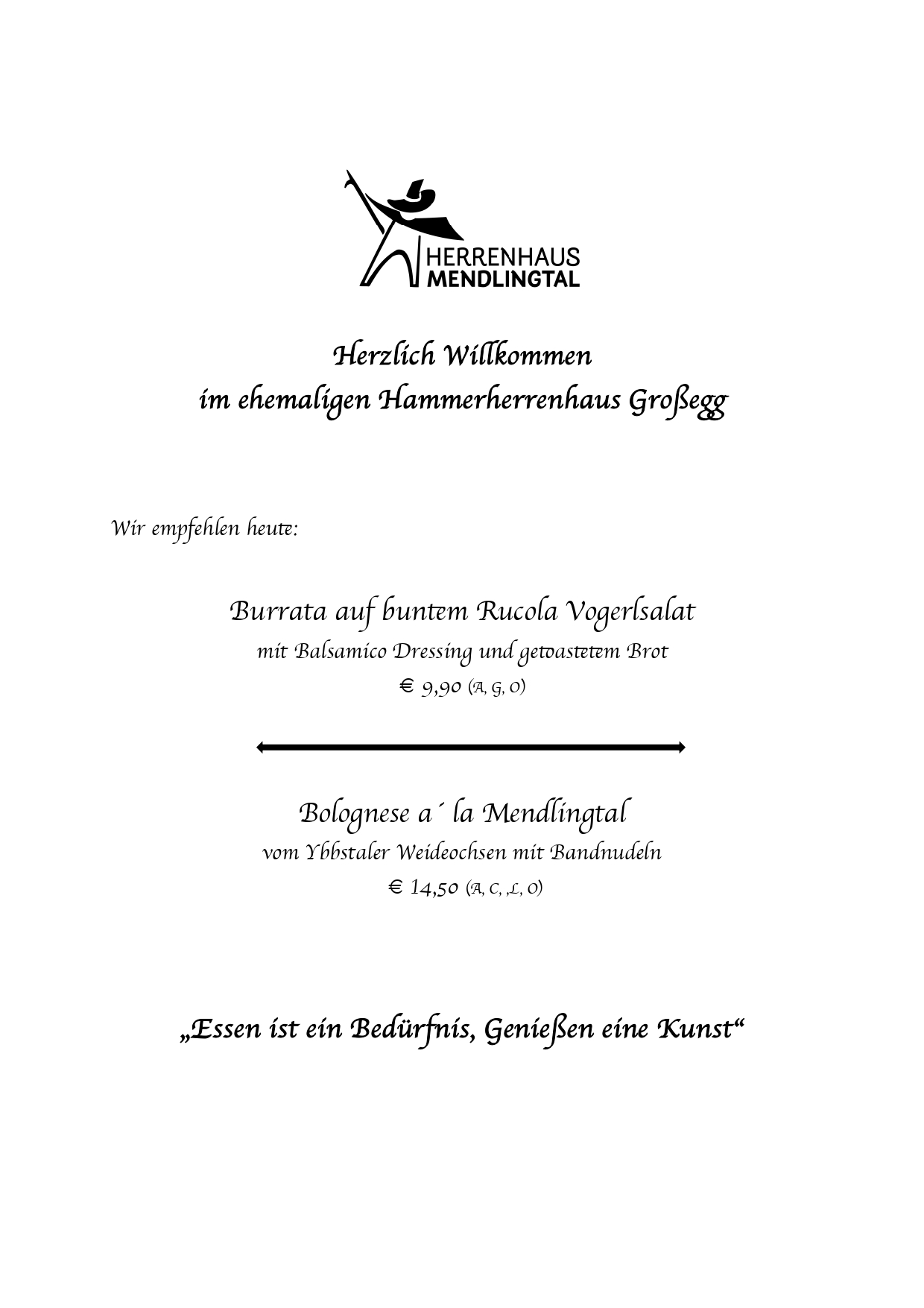 Jausenkarte